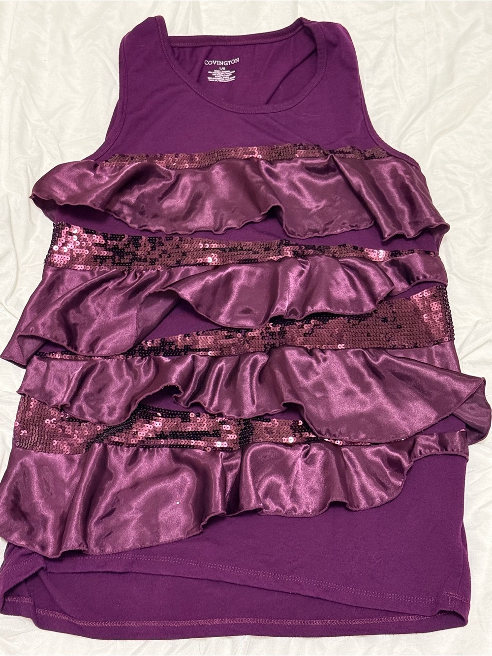 Covington Deep Purple Scoop Neck Tank Size L